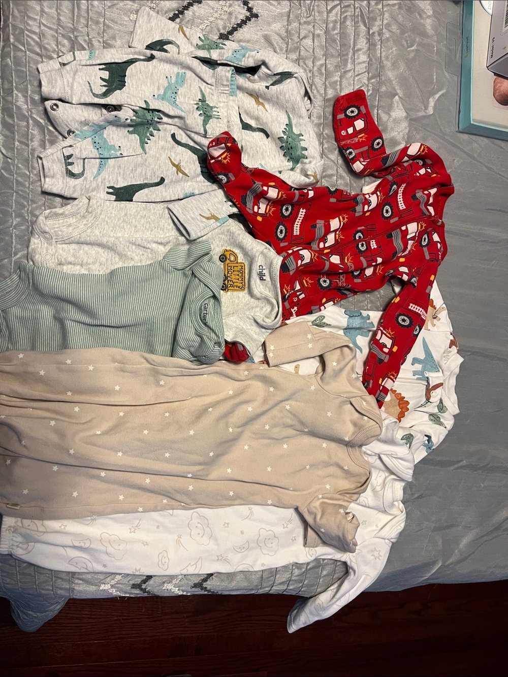 Bundle of newborn baby clothes